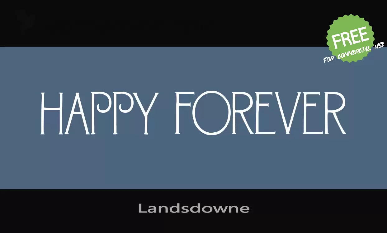 「Landsdowne」字体效果图