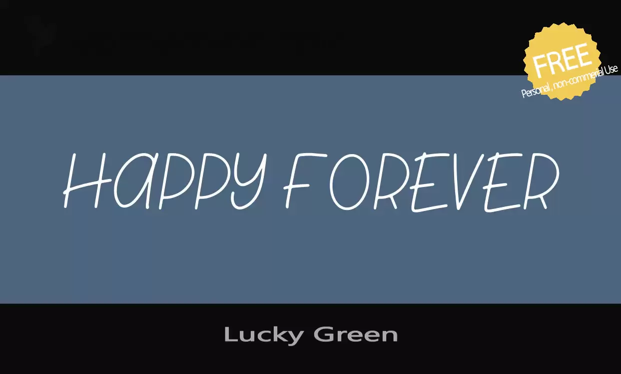 「Lucky-Green」字体效果图