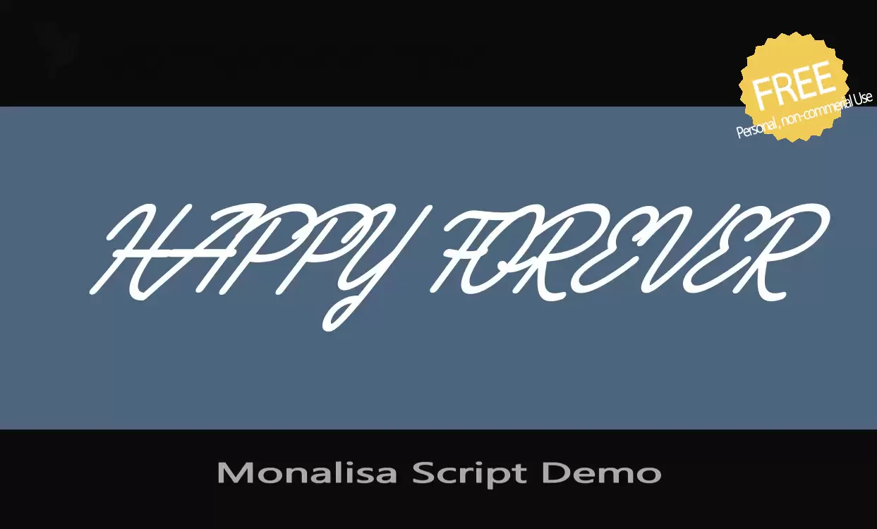 「Monalisa-Script-Demo」字体效果图