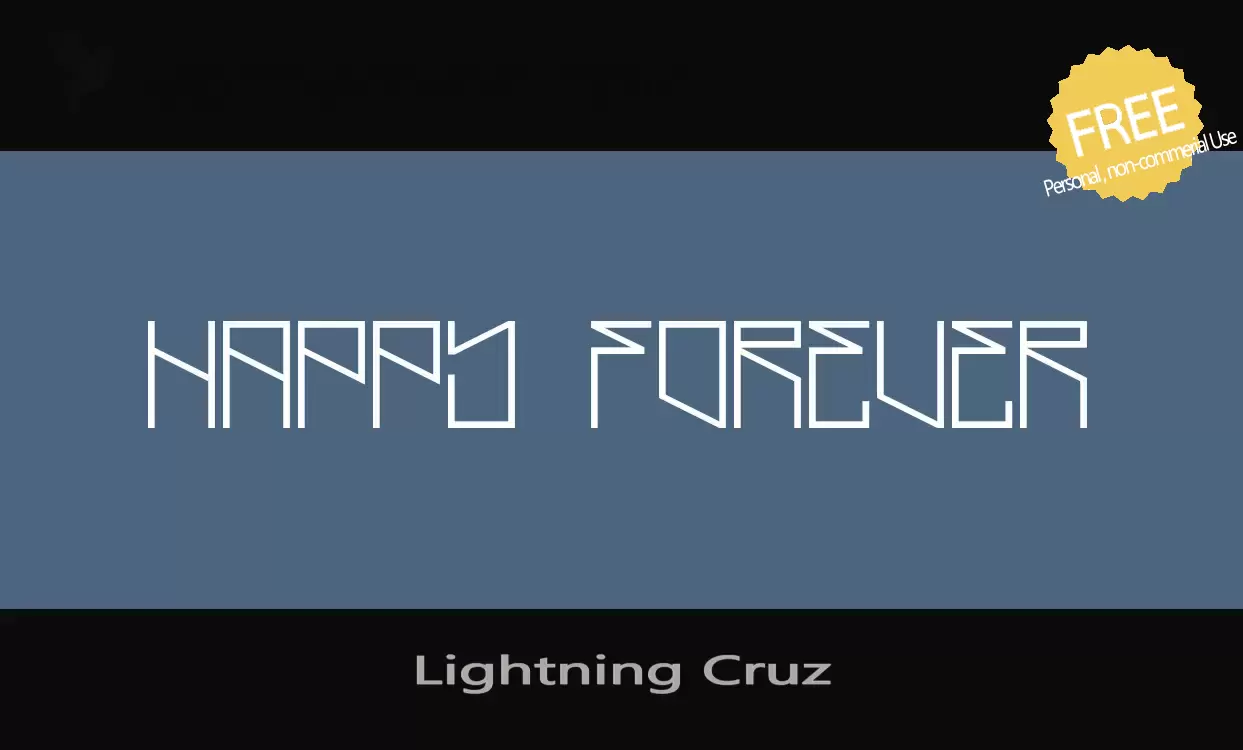 Font Sample of Lightning-Cruz