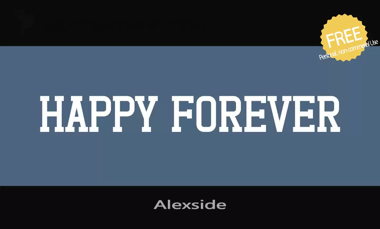 Font Sample of Alexside