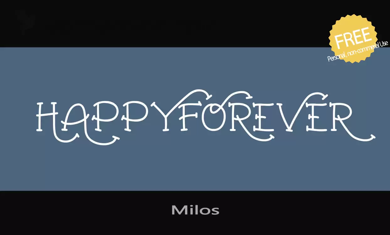 「Milos」字体效果图