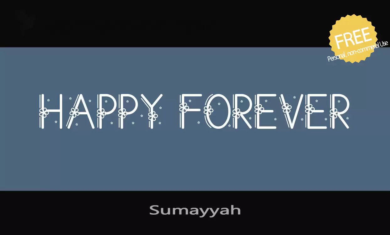 「Sumayyah」字体效果图