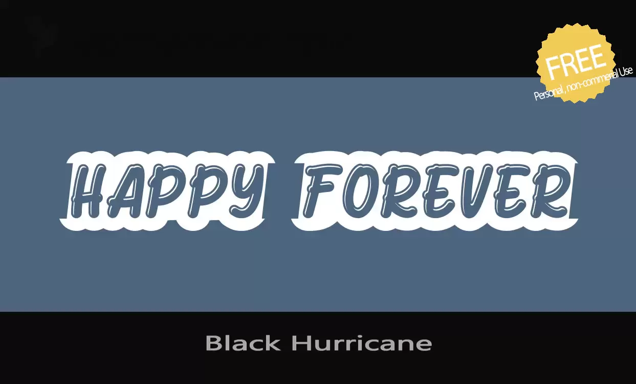 Font Sample of Black-Hurricane