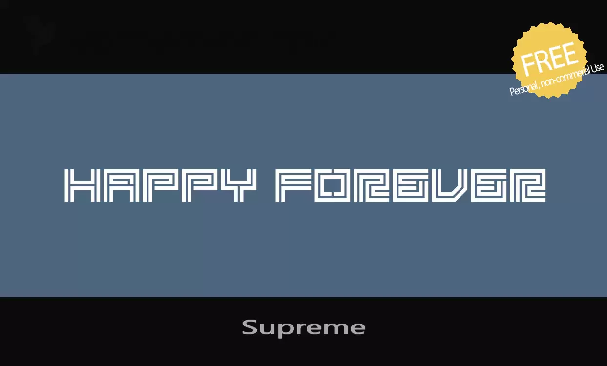 「Supreme」字体效果图