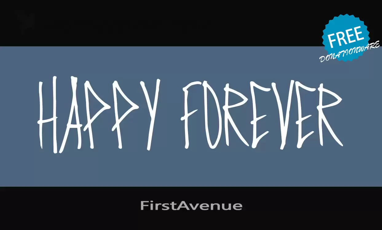 「FirstAvenue」字体效果图