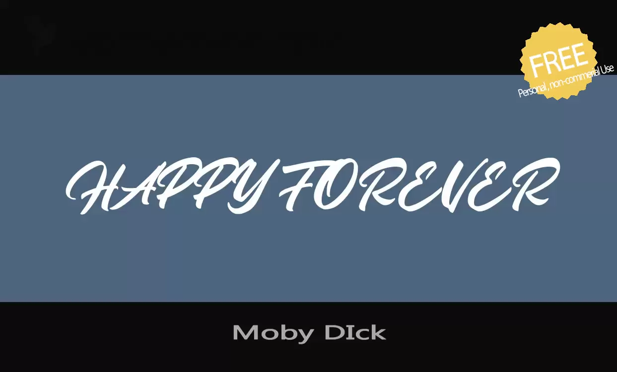 Font Sample of Moby-DIck