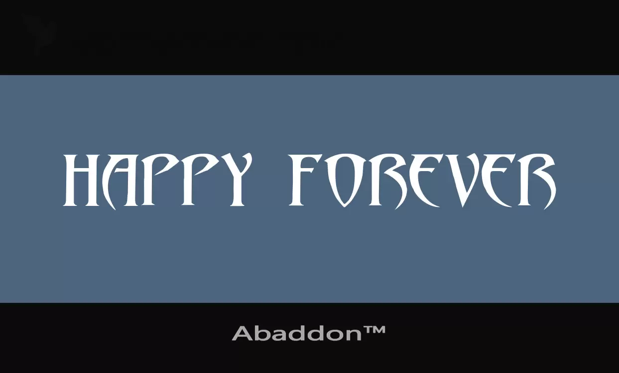 「Abaddon™」字体效果图