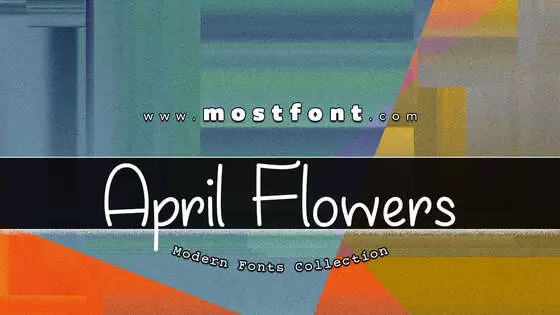 Typographic Design of April-Flowers