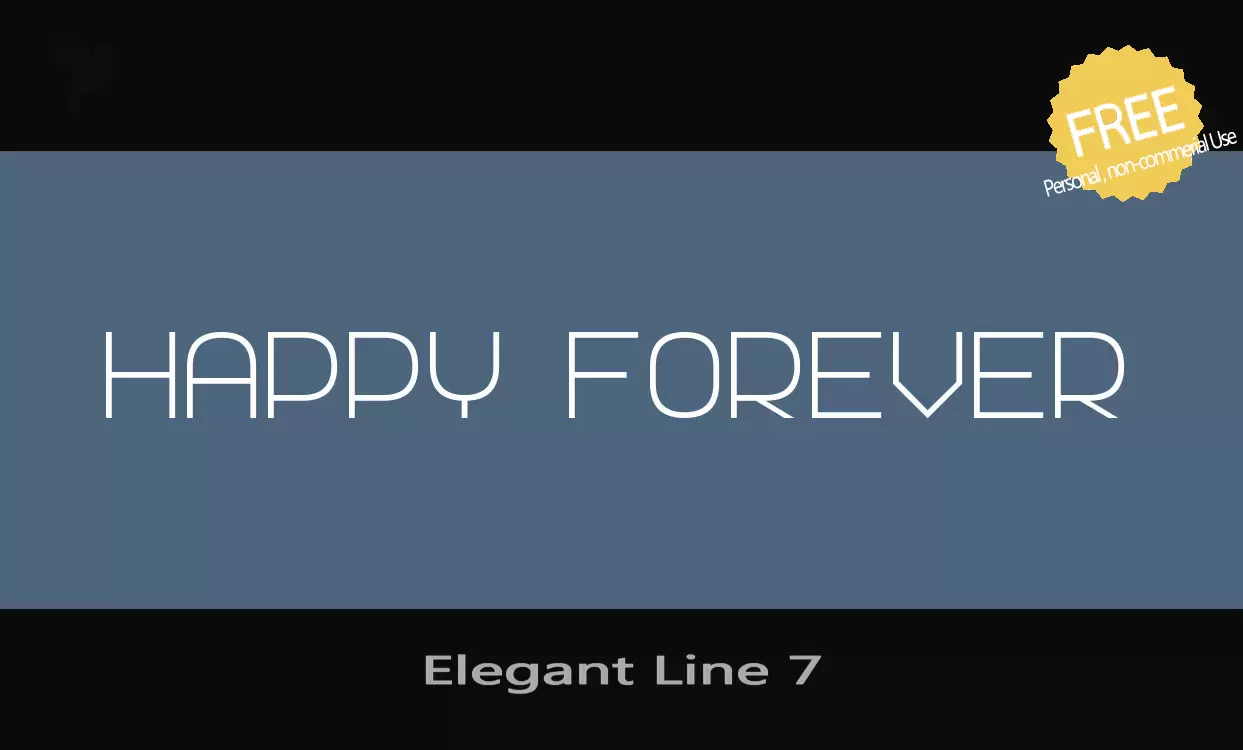 「Elegant-Line-7」字体效果图