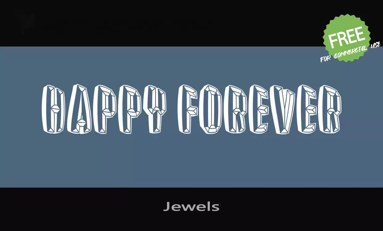 「Jewels」字体效果图