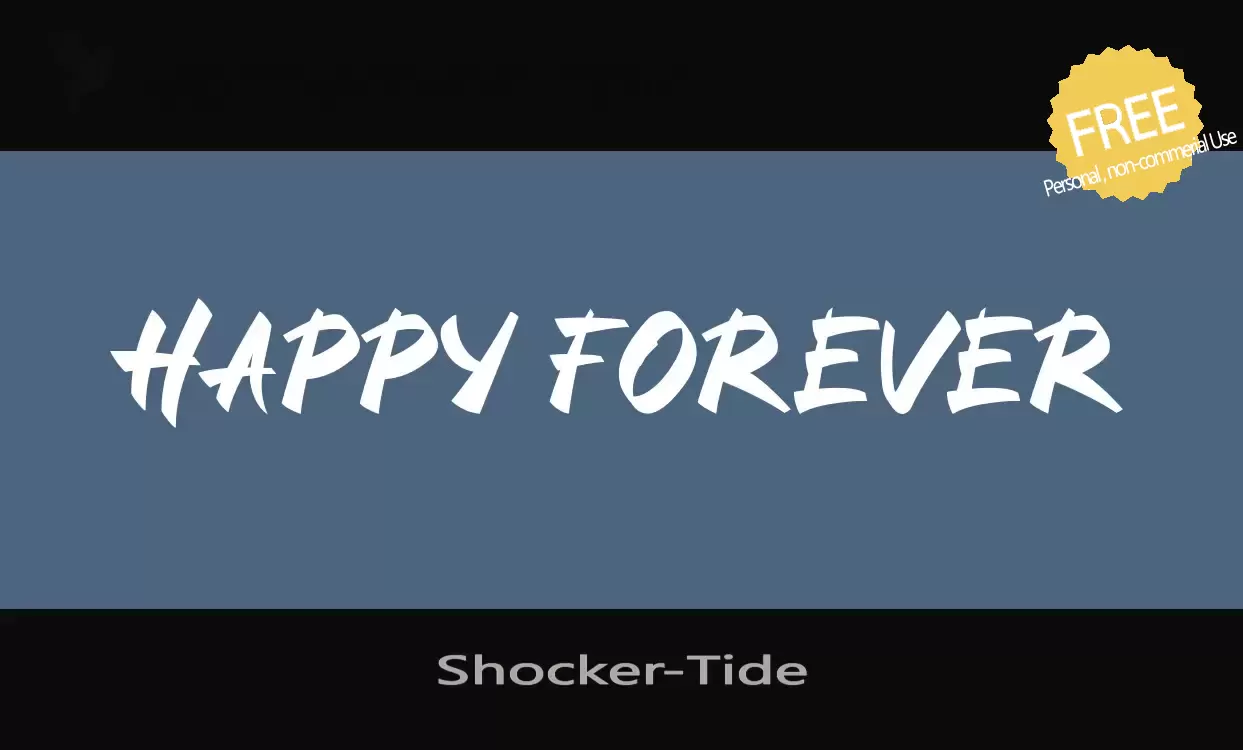 Font Sample of Shocker-Tide