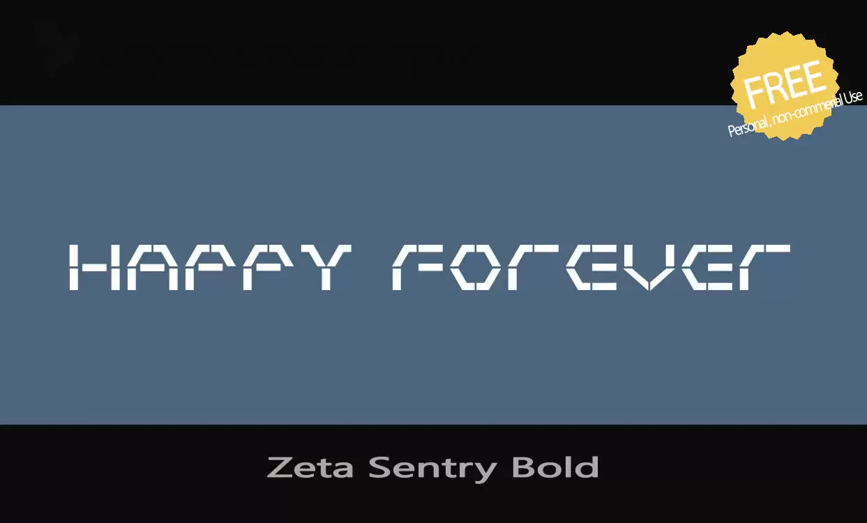 Sample of Zeta-Sentry-Bold