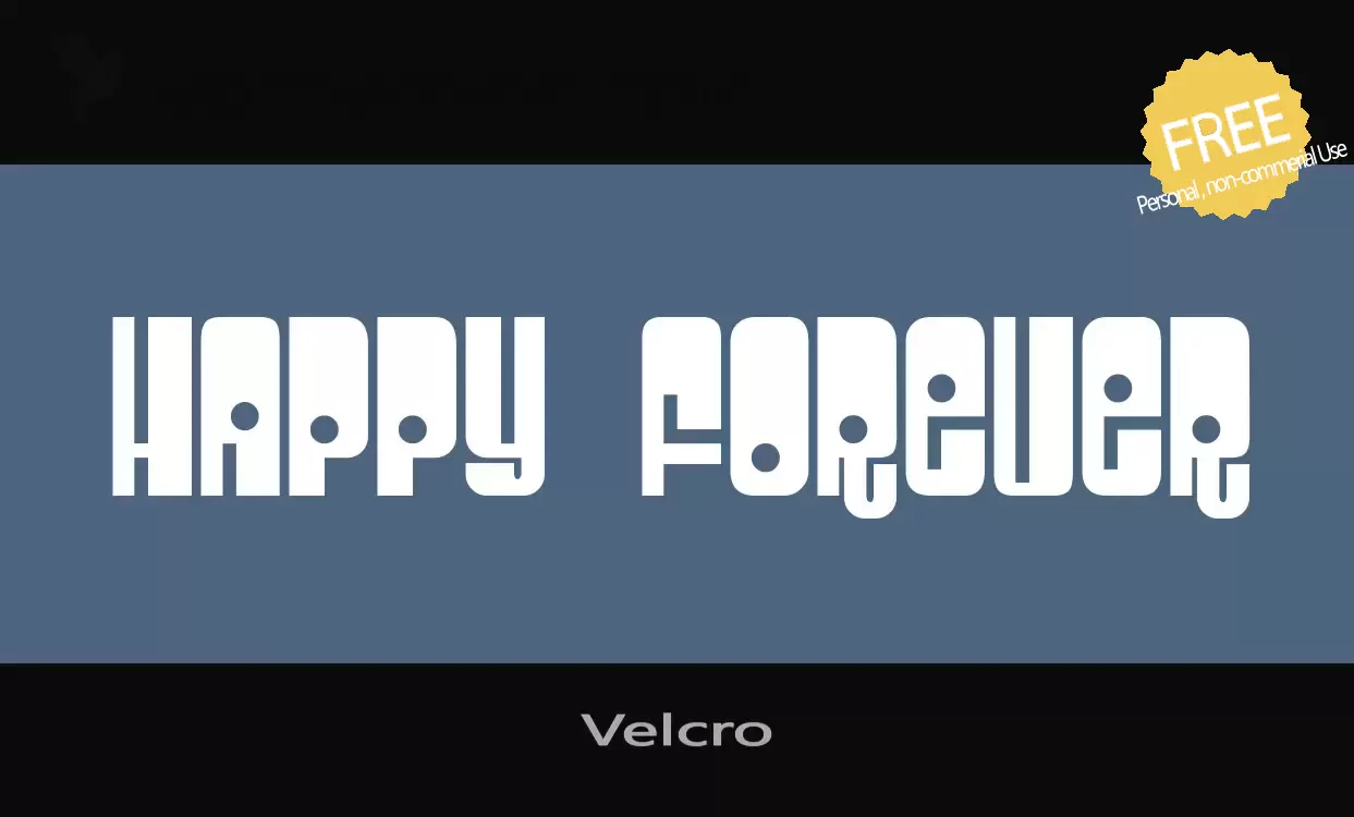 「Velcro」字体效果图