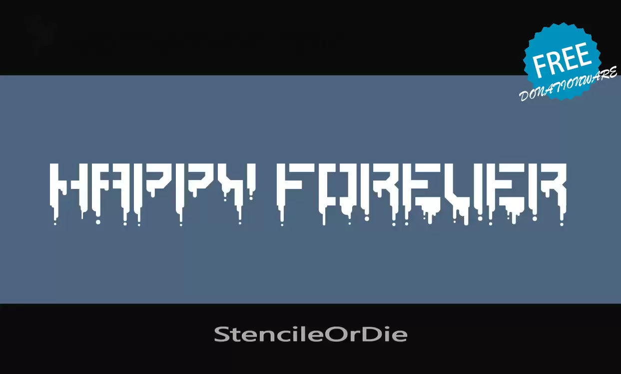 「StencileOrDie」字体效果图