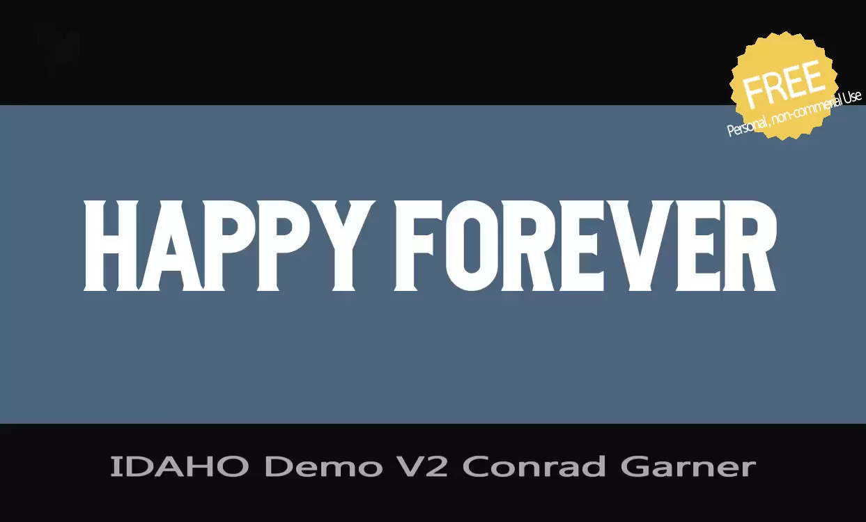 「IDAHO-Demo-V2-Conrad-Garner」字体效果图