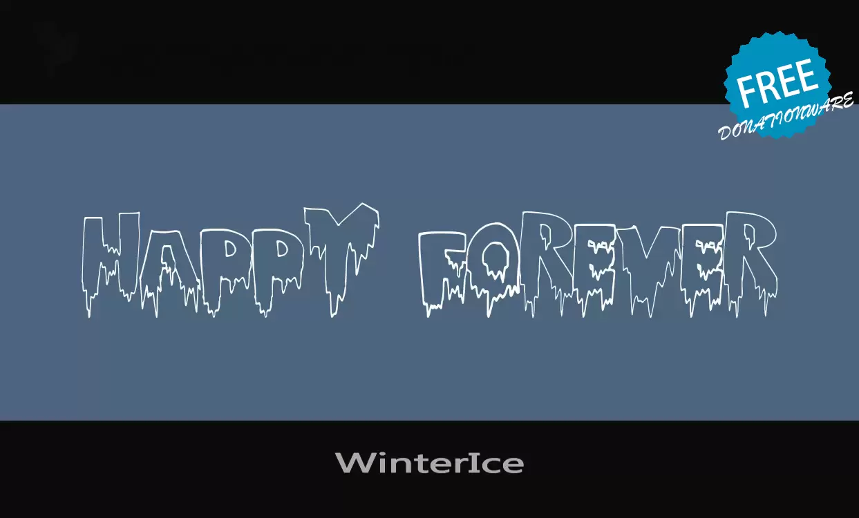 Font Sample of WinterIce