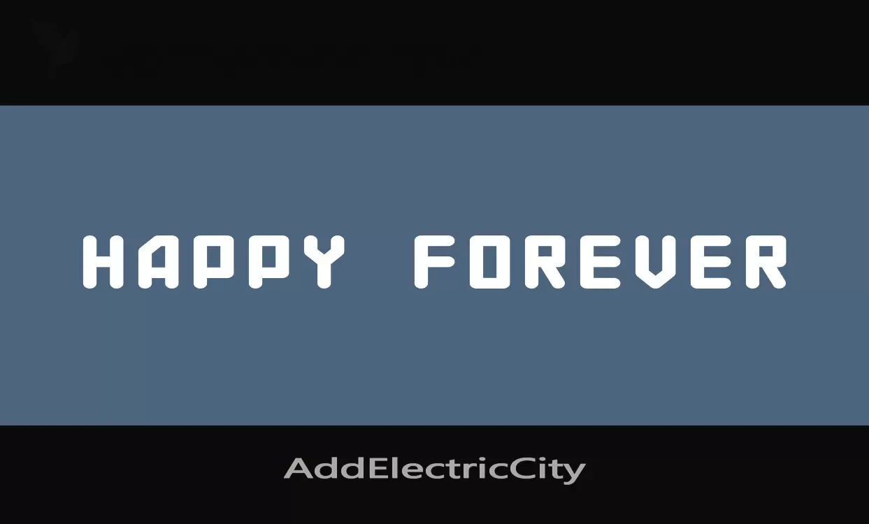 「AddElectricCity」字体效果图