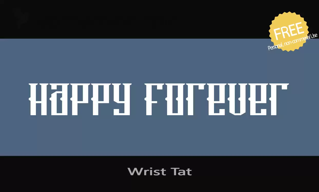 「Wrist-Tat」字体效果图