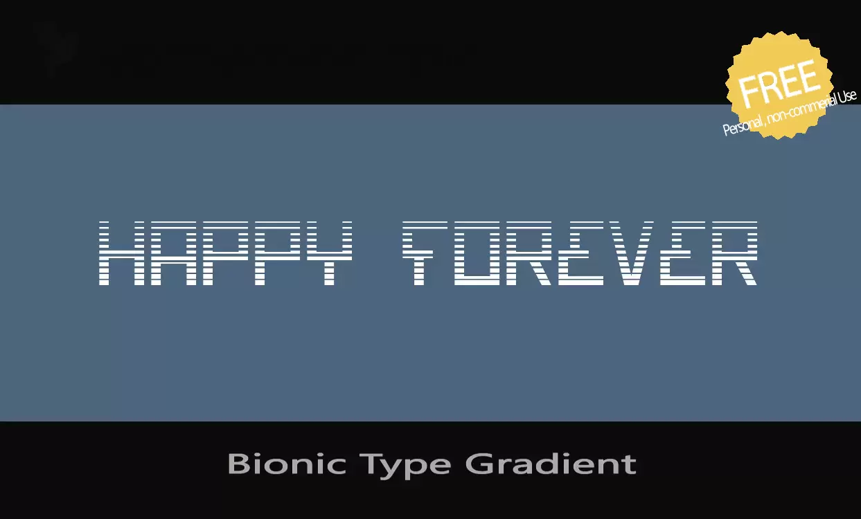 「Bionic-Type-Gradient」字体效果图