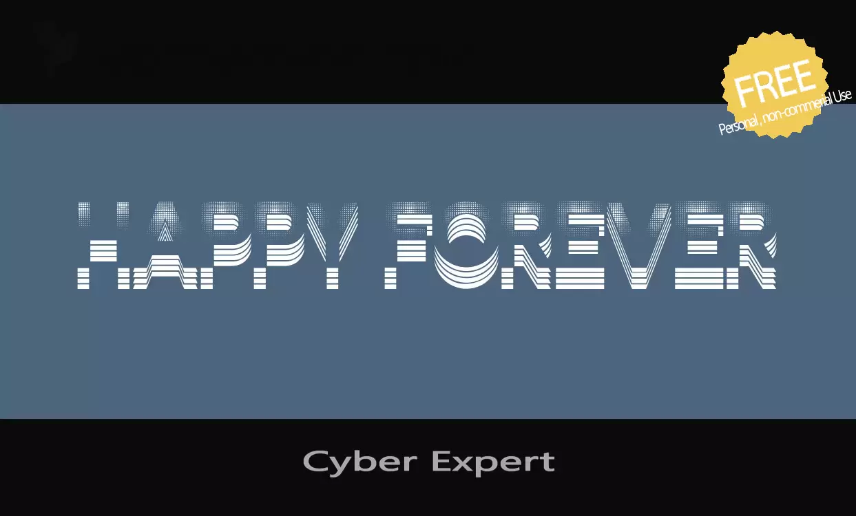 「Cyber-Expert」字体效果图