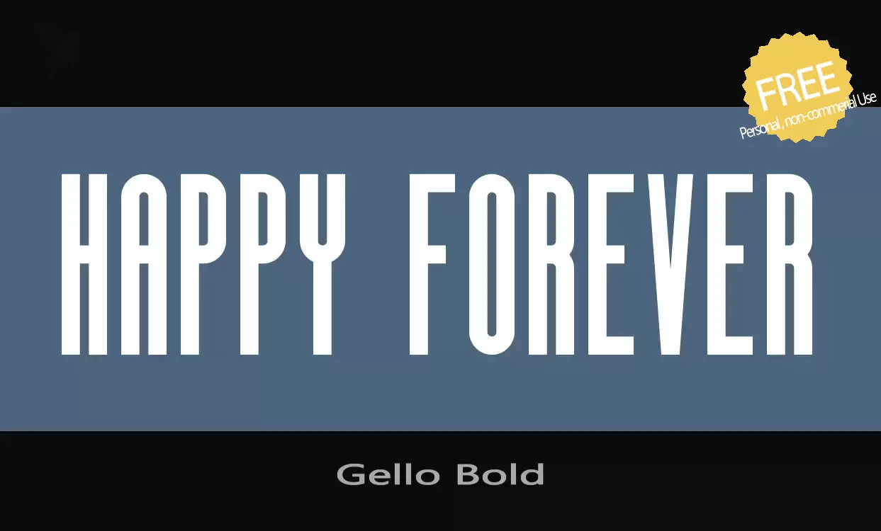 Font Sample of Gello-Bold