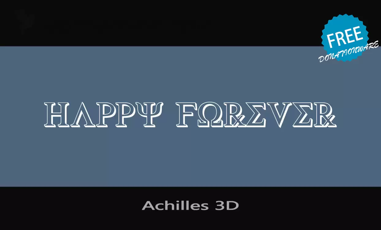 「Achilles-3D」字体效果图