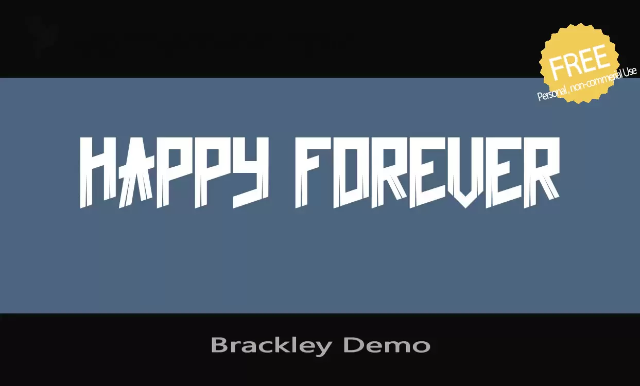 「Brackley-Demo」字体效果图