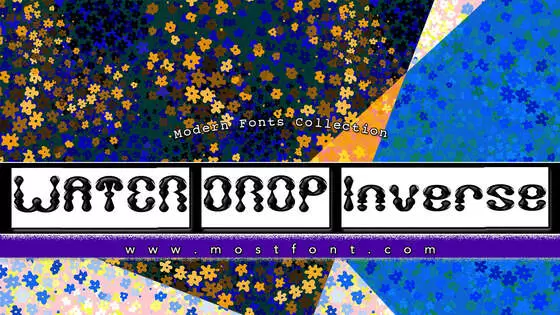 「WATER-DROP-Inverse」字体排版样式