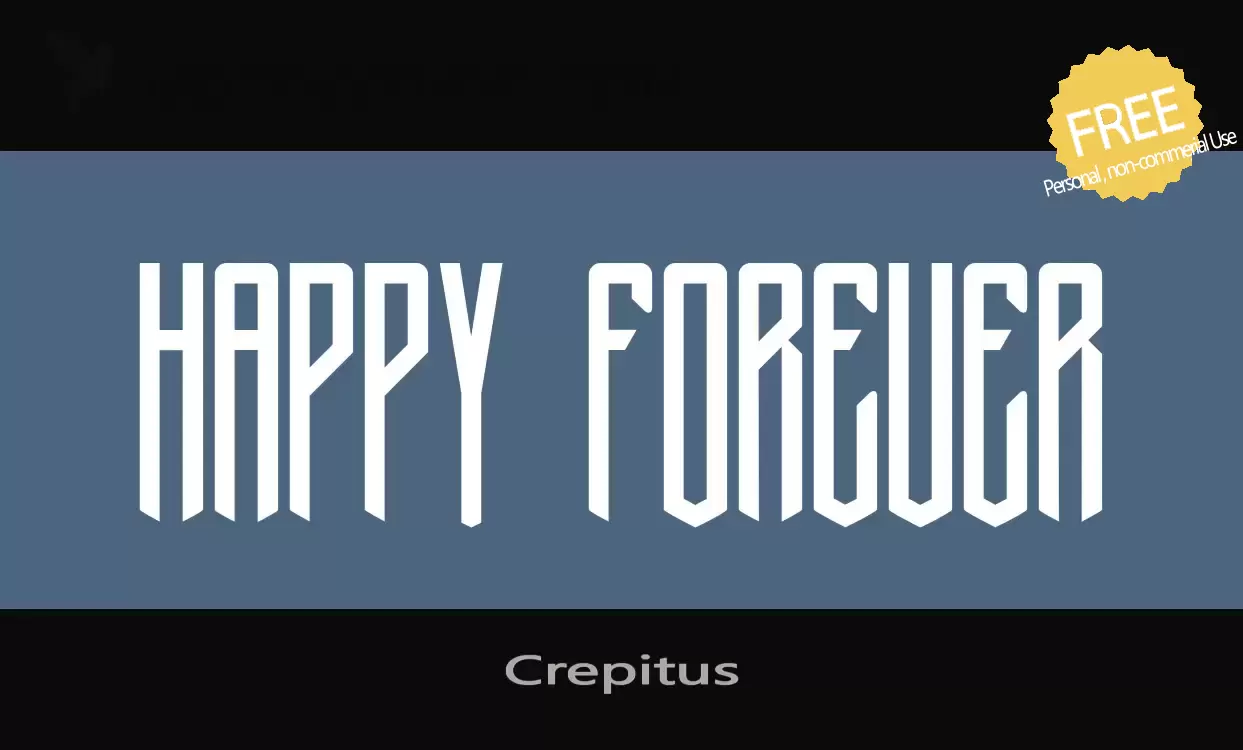 「Crepitus」字体效果图