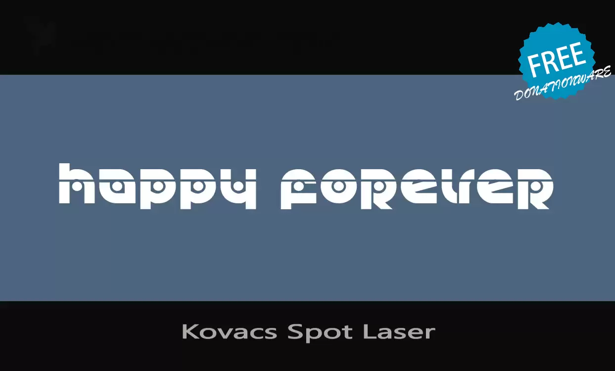 Font Sample of Kovacs-Spot-Laser