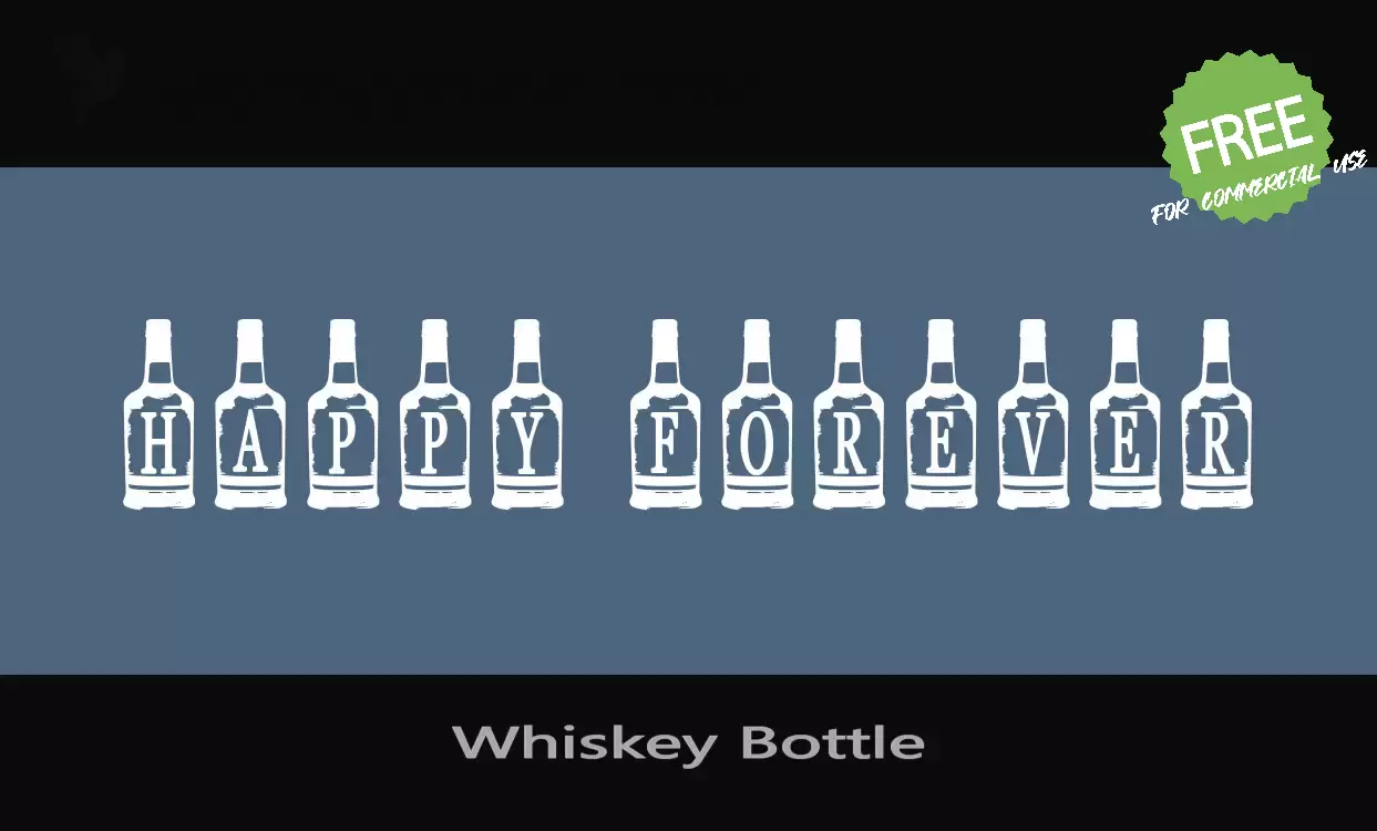 Font Sample of Whiskey-Bottle