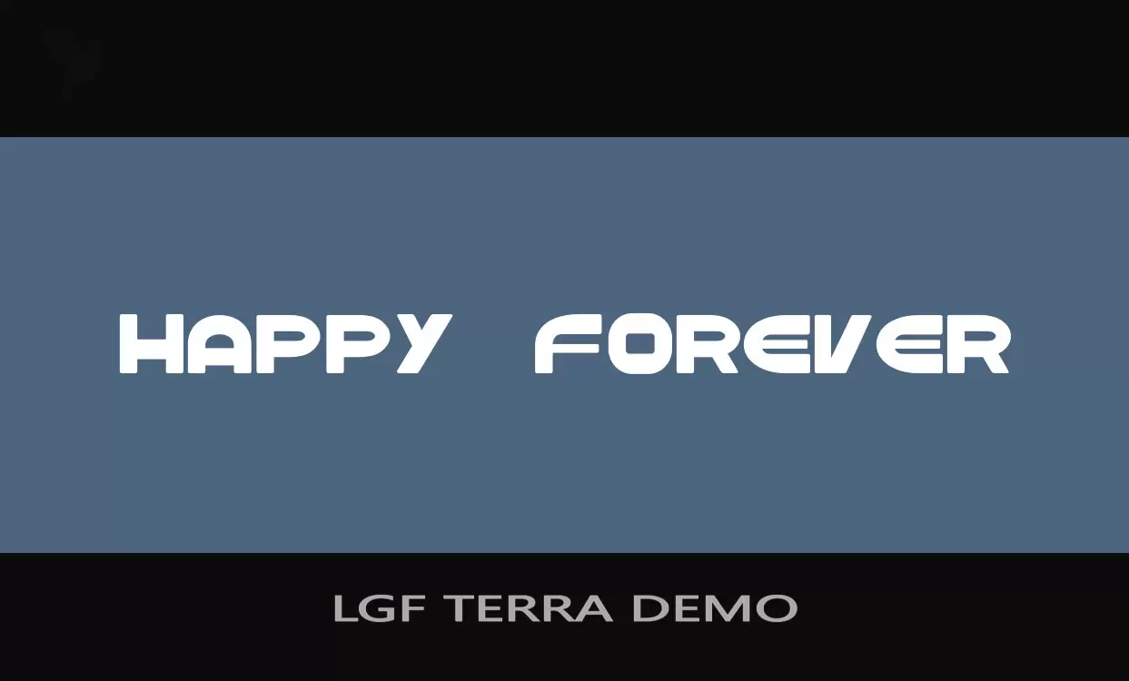「LGF-TERRA-DEMO」字体效果图