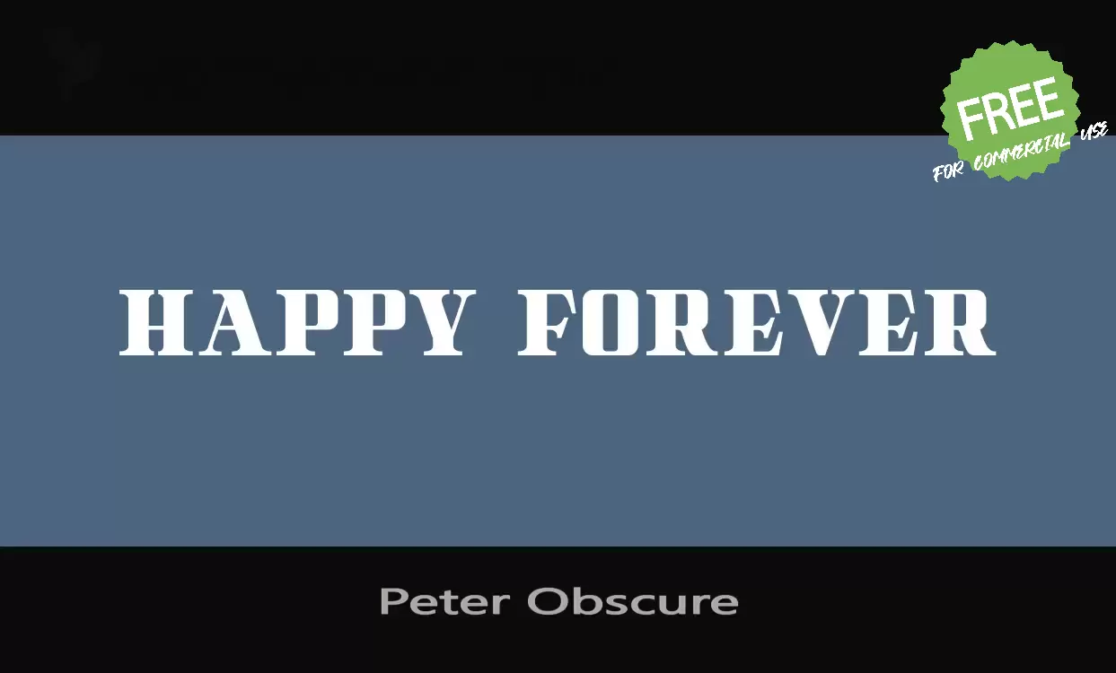 「Peter-Obscure」字体效果图