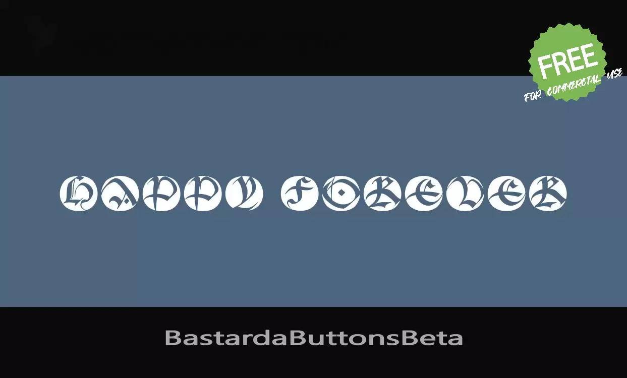 「BastardaButtonsBeta」字体效果图