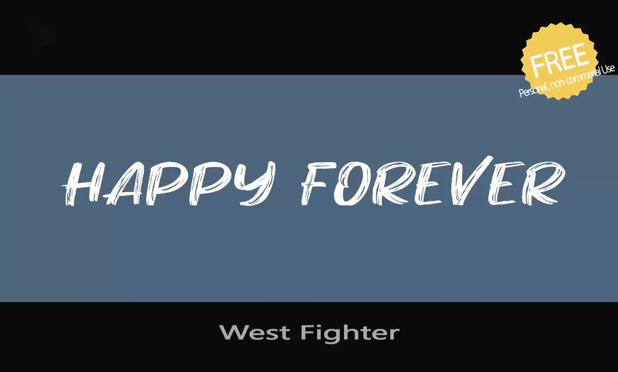 「West-Fighter」字体效果图