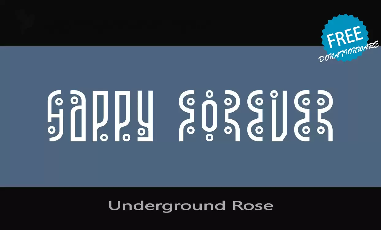 Font Sample of Underground-Rose