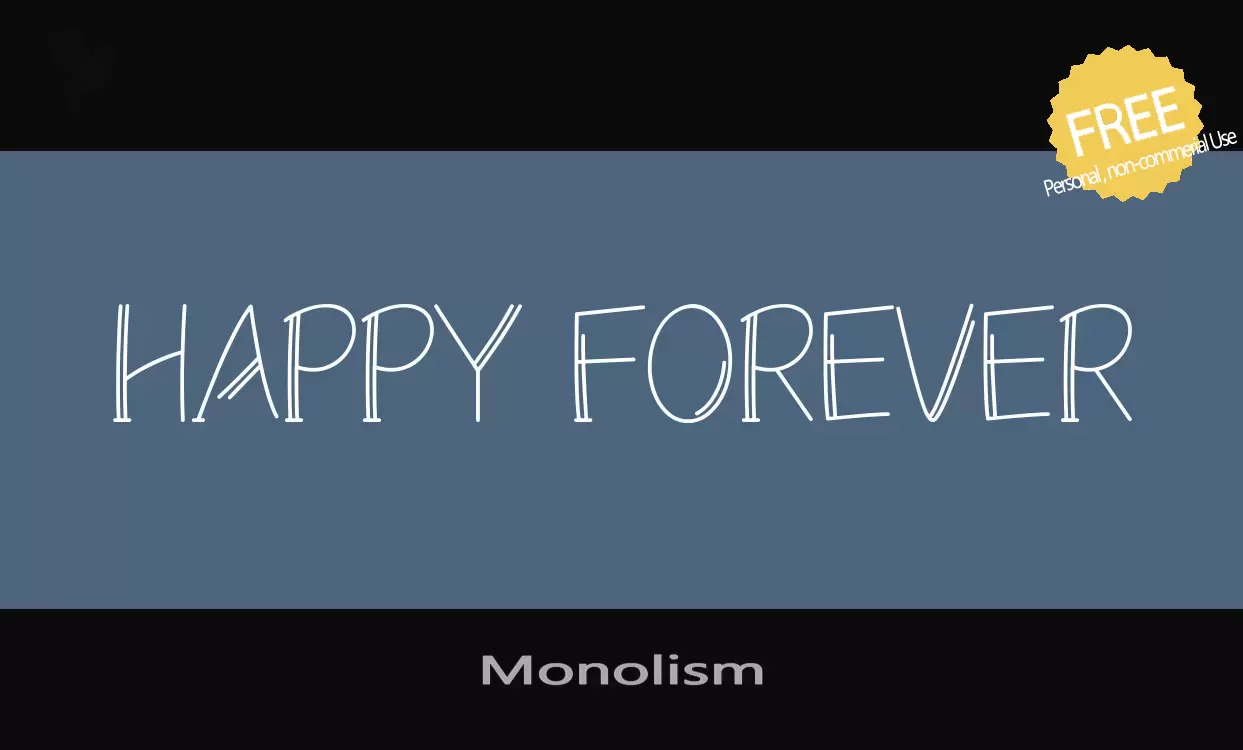 「Monolism」字体效果图