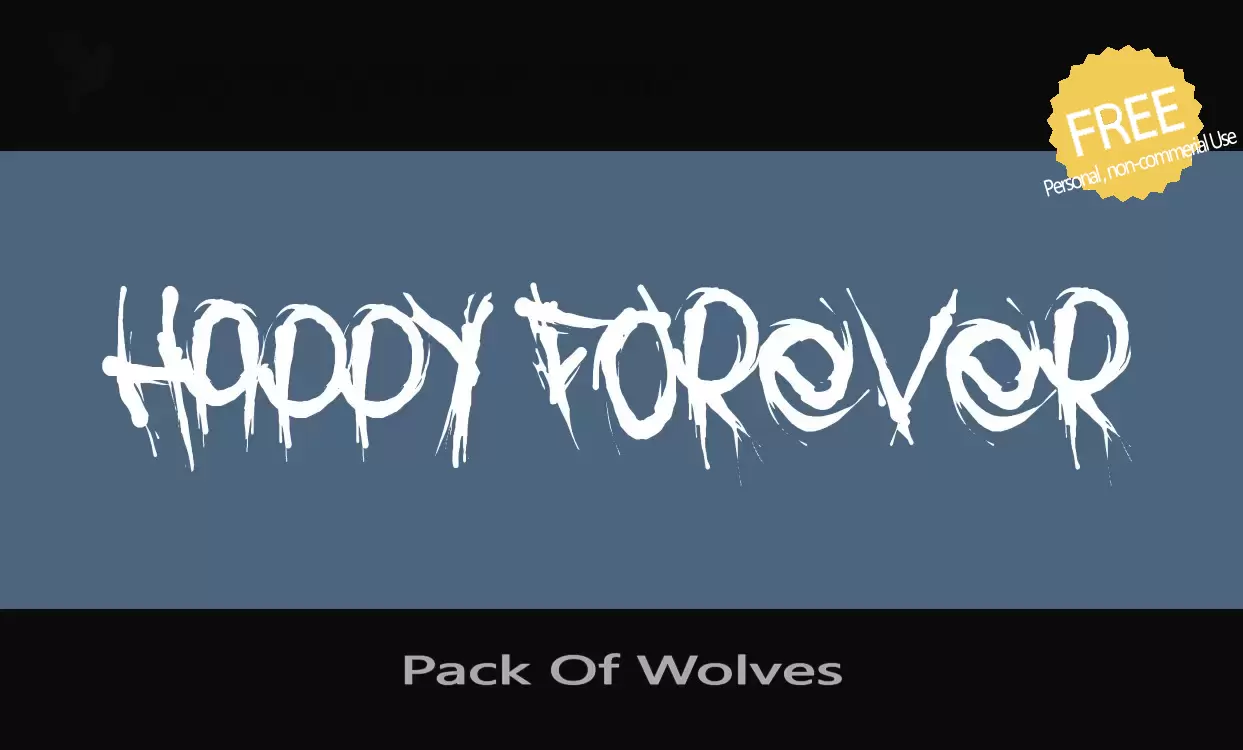 Font Sample of Pack-Of-Wolves
