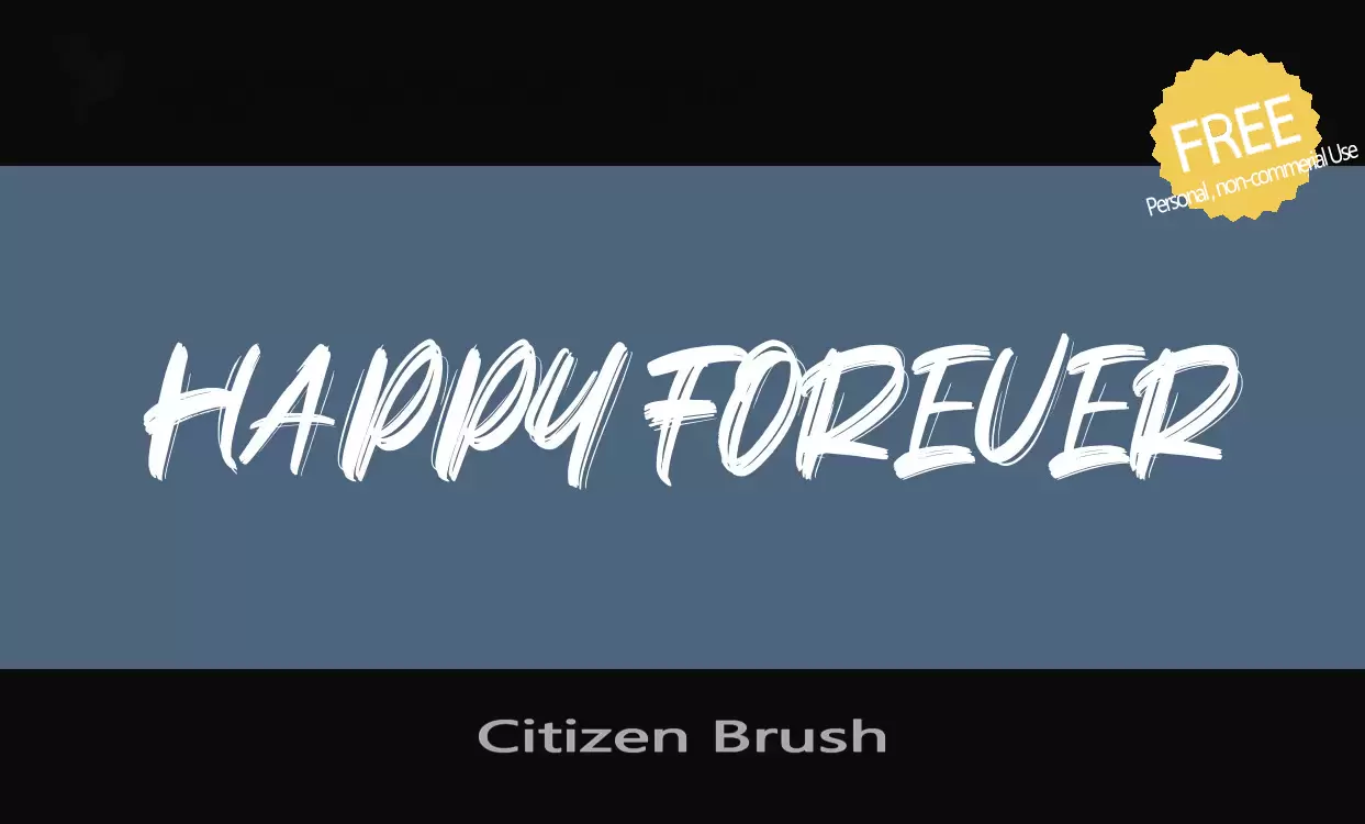 Font Sample of Citizen-Brush