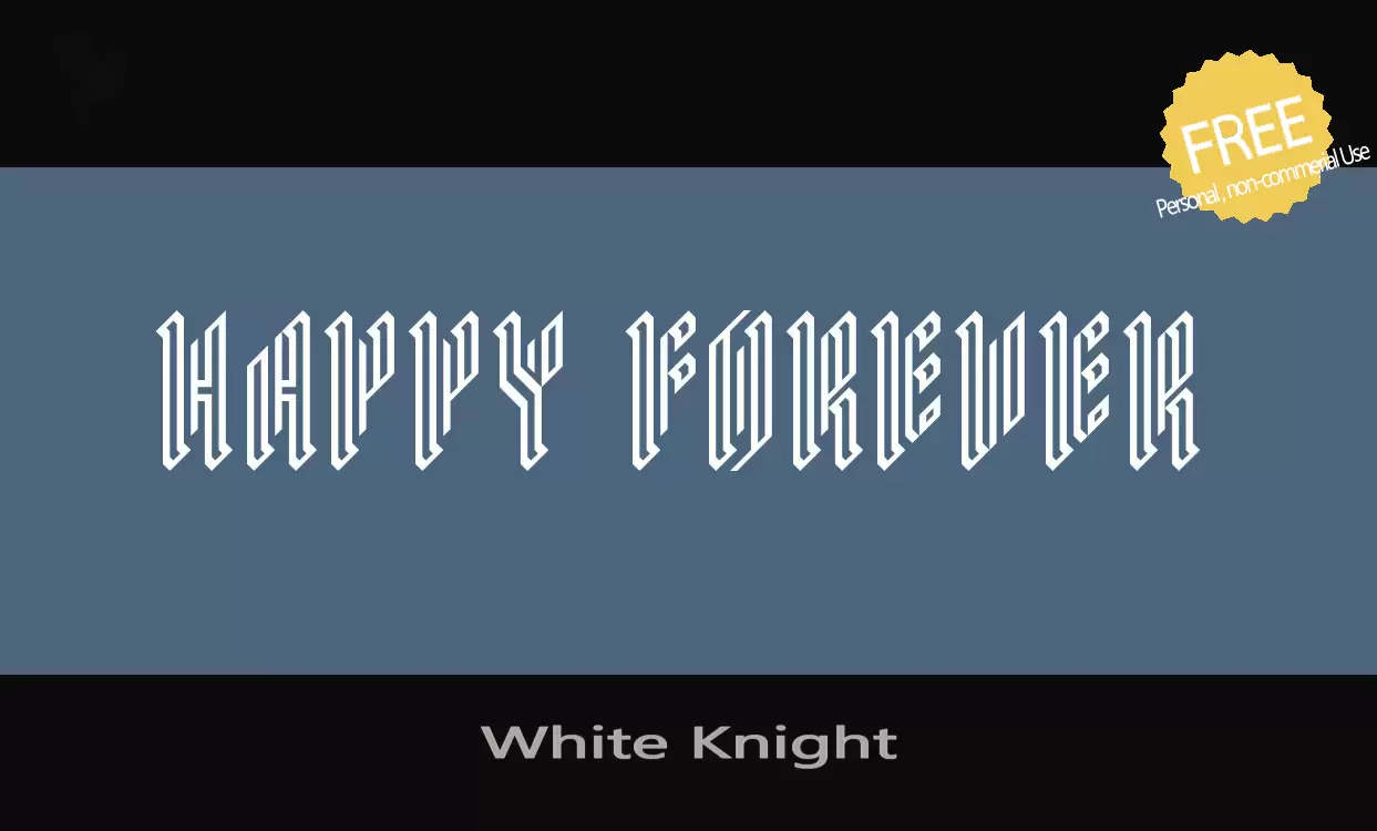 「White-Knight」字体效果图