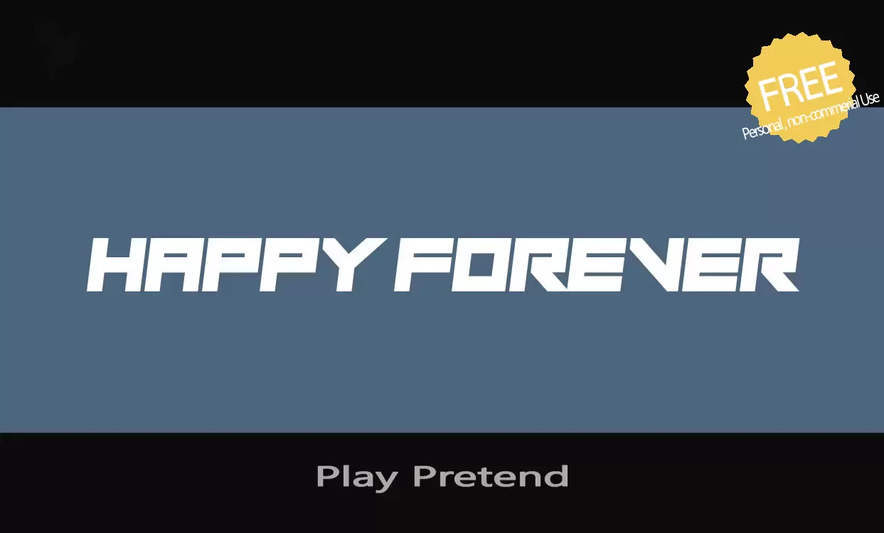 「Play-Pretend」字体效果图