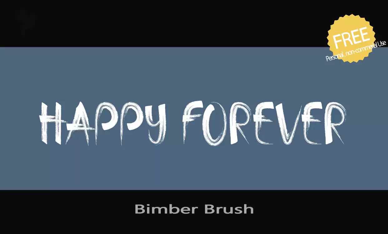 「Bimber-Brush」字体效果图