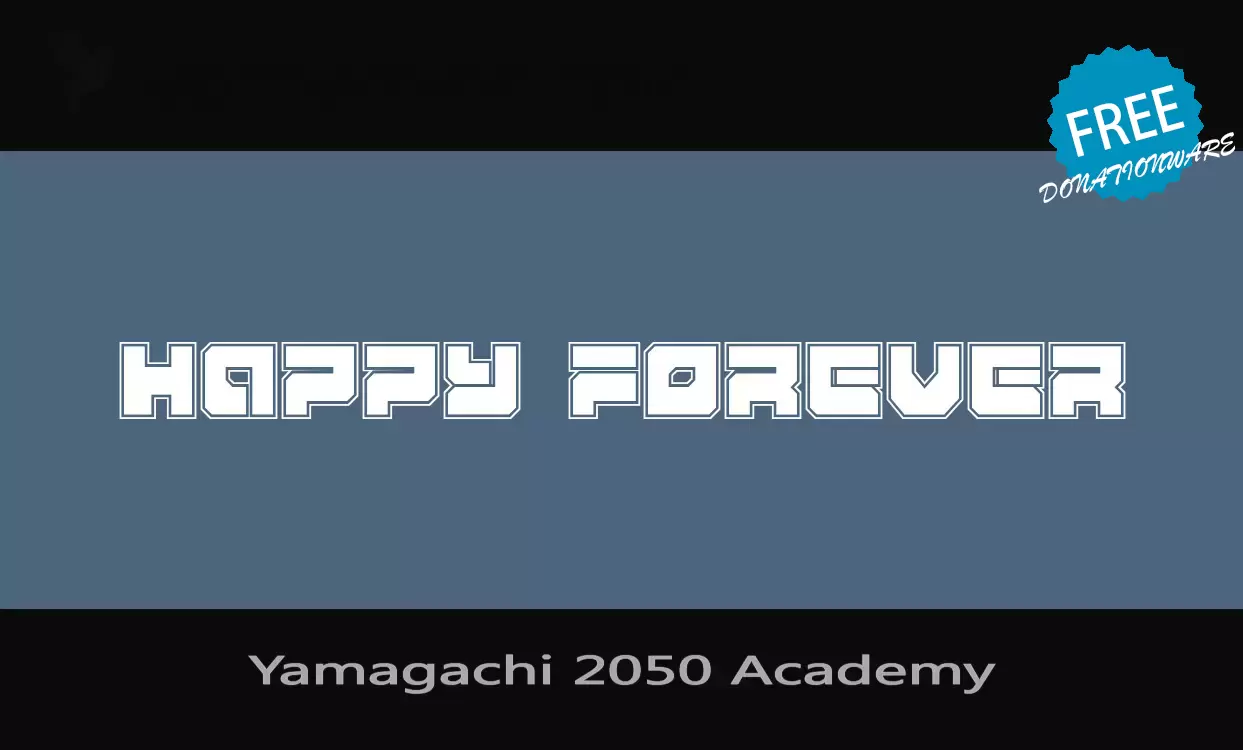 Font Sample of Yamagachi-2050-Academy