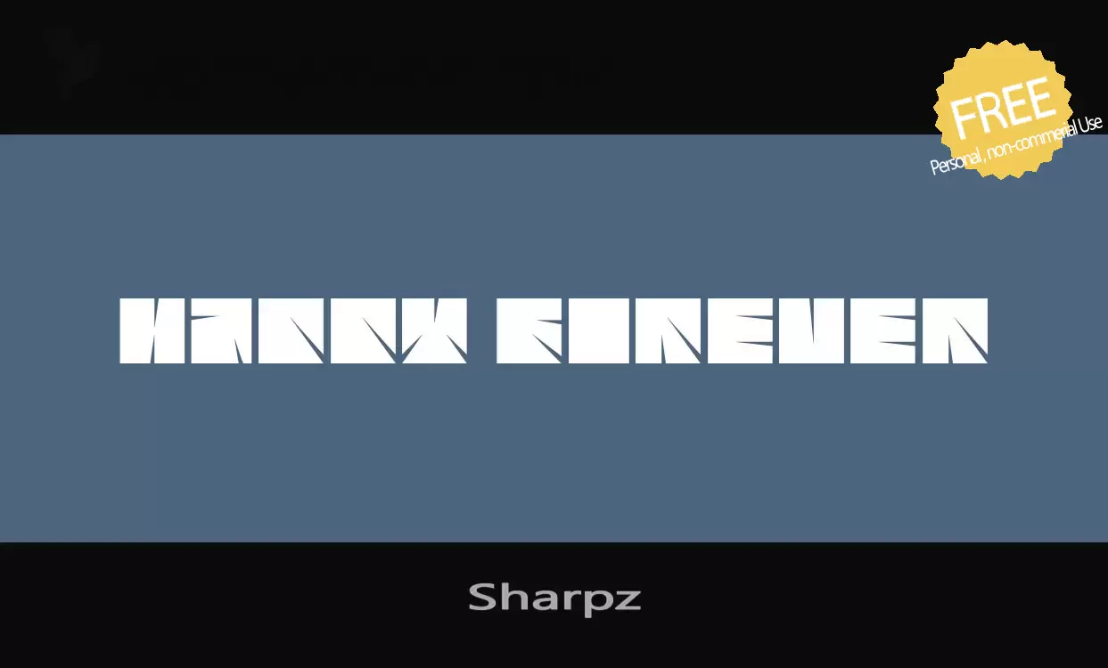 「Sharpz」字体效果图