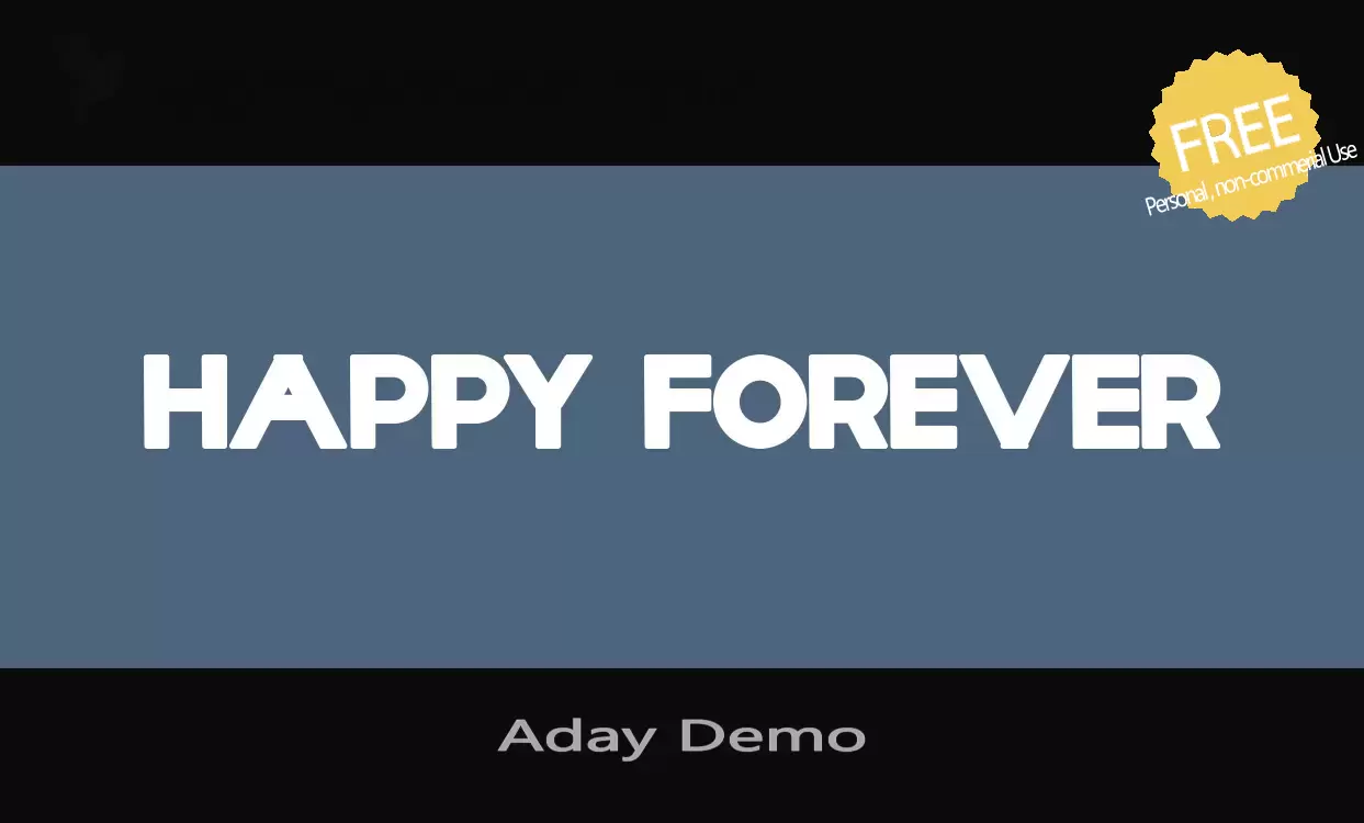「Aday-Demo」字体效果图