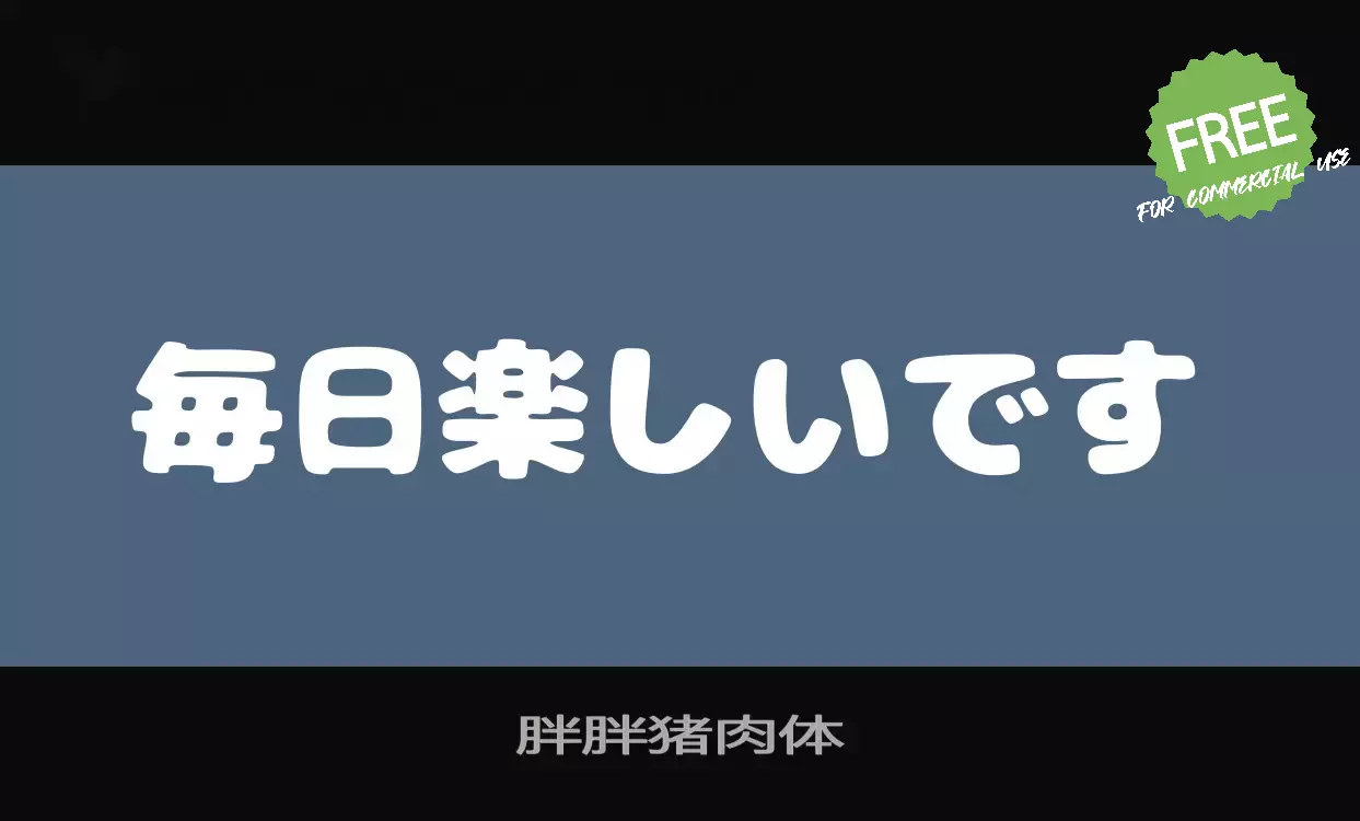 「胖胖猪肉体」字体效果图