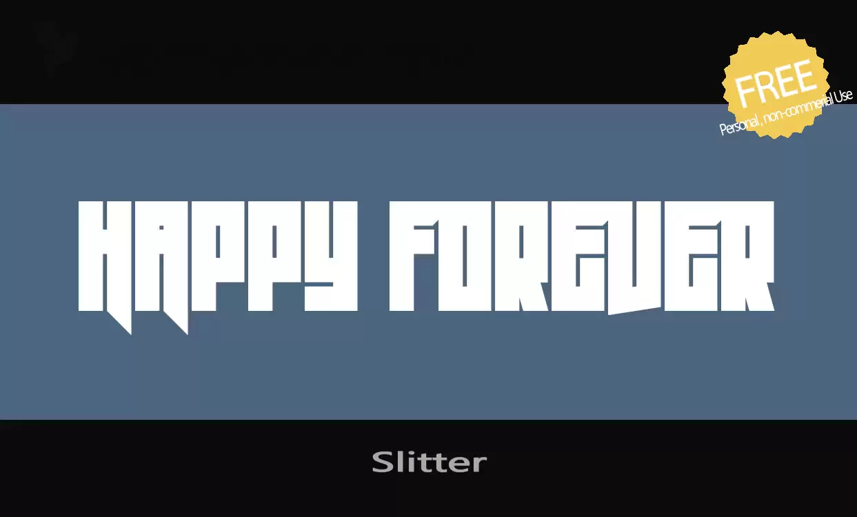 Font Sample of Slitter