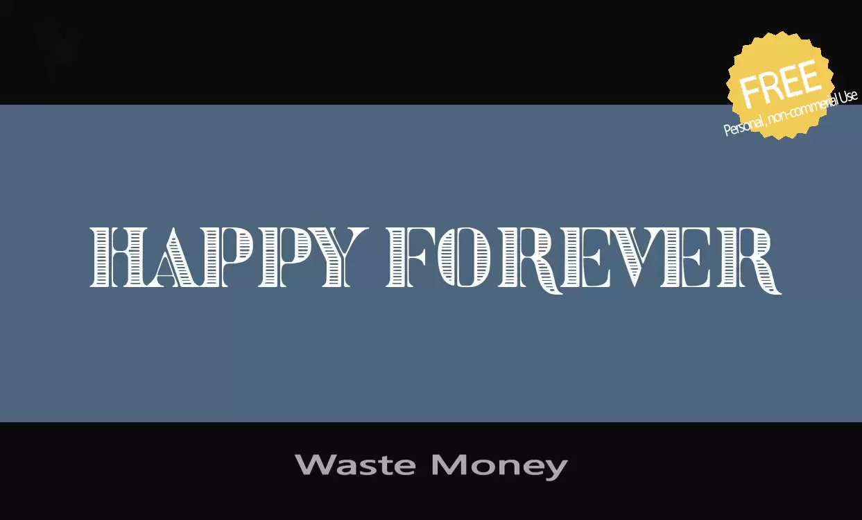 Sample of Waste-Money