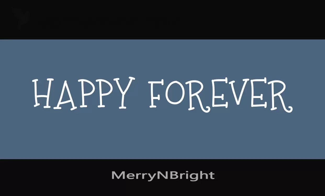 Font Sample of MerryNBright
